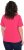 Ulla Popken Double Layer Rounded V-Neck Slim Fit Tee Dark Pink - Majice - 