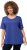 Ulla Popken Double Layer Rounded V-Neck Slim Fit Tee Blue Purple - Majice - 