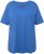 Ulla Popken Double Layer Rounded V-Neck Slim Fit Tee Blue - Majice - 
