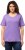 Ulla Popken Double Layer Rounded V-Neck Slim Fit Tee Pale Lilac - Majice - 