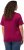 Ulla Popken Double Layer Rounded V-Neck Slim Fit Tee Magnolia Red - Majice - 