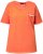 Ulla Popken Cold Dye Ruffle Edge Pocket Tee Coral Pink - Majice - 