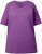 Ulla Popken Basic Round Neck Short Sleeve Relaxed Fit T-Shirt Purple - Majice - 