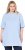 Ulla Popken Basic Round Neck Short Sleeve T-Shirt Light Blue - Majice - 