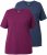 Ulla Popken Eco Cotton Basic T-Shirt 2-Pack Black/Red - Majice - 