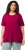 Ulla Popken Essential Round Neck Stretch Tee Magnolia Red - Majice - 