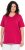 Ulla Popken Essential V-Neck Stretch Tee Dark Raspberry - Majice - 