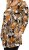Scandinavian Caramel Flower Petals Tunic Orange and Brown - Tiskana majica za žene - 