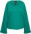 Ulla Popken Rolled Edge Long Sleeve Sweatshirt Emerald Green - Puloveri & dukserice - 