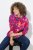 Ulla Popken Ribbon Print Turtleneck Sweatshirt Cherry Red - Puloveri & dukserice - Udobne dukserice, hoodice i pletenina
