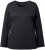 Ulla Popken Basic Round Neck Long Sleeve Slim Fit Cotton Tee Black - Majice - 
