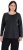Ulla Popken Basic Round Neck Long Sleeve Slim Fit Cotton Tee Black - Majice - 