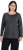Ulla Popken Basic Round Neck Long Sleeve Slim Fit Cotton Tee Charcoal - Majice - 