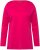 Ulla Popken Basic Round Neck Long Sleeve Slim Fit Cotton Tee Magenta Pink - Majice - 