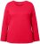 Ulla Popken Basic Round Neck Long Sleeve Slim Fit Cotton Tee Red - Majice - 