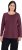 Ulla Popken Basic Round Neck Long Sleeve Slim Fit Cotton Tee Dark Berry - Majice - 