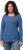 Ulla Popken Basic Round Neck Long Sleeve Slim Fit Cotton Tee Blue Denim - Majice - 