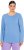 Ulla Popken Basic Round Neck Long Sleeve Slim Fit Cotton Tee Light Cornflower - Majice - 
