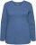 Ulla Popken Basic Round Neck Long Sleeve Slim Fit Cotton Tee Ink Blue - Majice - 