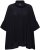 Ulla Popken Sparkling Draped Collared Tee Navy Blue - Tiskana majica za žene - 