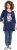 Ulla Popken Floral Motif 3/4 Sleeve Tunic Tee Ink Blue - Tiskana majica za žene - 