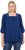 Ulla Popken Embroidered Detail 3/4 Sleeve Tee Dark Blue - Tiskana majica za žene - 