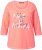 Ulla Popken Make It Amazing 3/4 Sleeve Graphic Tee Coral - Tiskana majica za žene - 