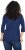 Ulla Popken Smile Rhinestone 3/4 Sleeve Graphic Tee Ink Blue - Tiskana majica za žene - 