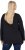 Ulla Popken Sequined Puppy Long Sleeve Graphic Tee Black - Tiskana majica za žene - 
