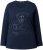 Ulla Popken Holiday Long Sleeve Graphic Tee Navy Blue - Tiskana majica za žene - 