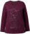 Ulla Popken Holiday Long Sleeve Graphic Tee Plum - Tiskana majica za žene - 