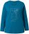Ulla Popken Holiday Long Sleeve Graphic Tee Teal - Tiskana majica za žene - 