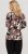 Scandinavian Caramel Flowers Blouse Purple and Brown - Tiskana majica za žene - 
