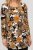 Scandinavian Caramel Flower Petals Tunic Orange and Brown - Tiskana majica za žene - 