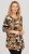 Scandinavian Caramel Flower Petals Tunic Orange and Brown - Tiskana majica za žene - 