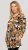 Scandinavian Caramel Flower Petals Tunic Orange and Brown - Tiskana majica za žene - 