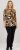Scandinavian Caramel Flowers Blouse Orange and Brown - Tiskana majica za žene -