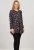 Scandinavian Caramel Flower Petals Tunic Copper and Blue - Tiskana majica za žene - 