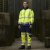 Leo Bowden Ecoviz Softshell Jacket Hi-Vis Yellow/Navy Print - Radna odjeća - Radna Odjeća Veliki Brojevi
