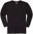 Adamo Sven Regular fit Serafino Long sleeve T-shirt Black - Majice Kratkih Rukava - Muške Majice Kratkih Rukava Veliki Brojevi 