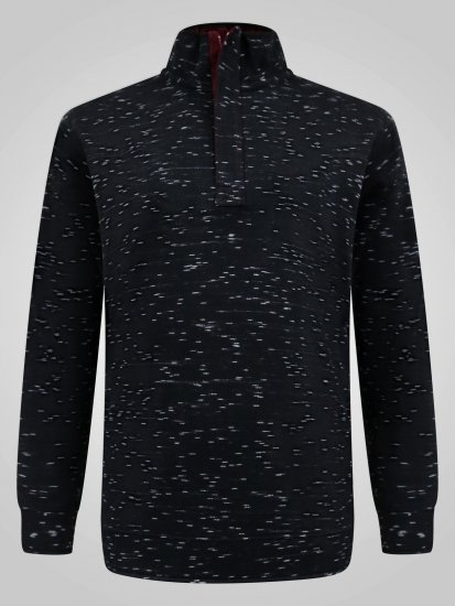 D555 Chandler Reno 1/4 Zip Neck Sweatshirt With Bear Logo Crna - Puloveri & dukserice - Muške Puloveri & dukserice veliki brojevi