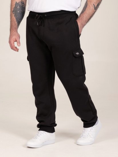D555 Dexter 1 Cargo Jogger With Bear Embroidery Crna - Sportske hlače & kratke - Muške Trenirke Veliki Brojevi