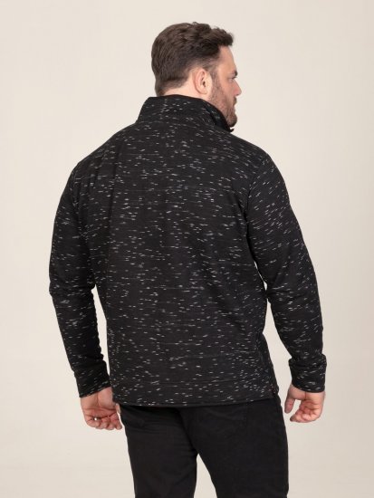 D555 Chandler Reno 1/4 Zip Neck Sweatshirt With Bear Logo Crna - Puloveri & dukserice - Muške Puloveri & dukserice veliki brojevi