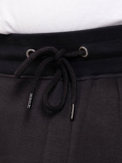 D555 Dexter 1 Cargo Jogger With Bear Embroidery TALL Crna - TALL sportske hlače - TALL trenirke za visoke muškarce