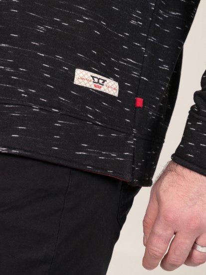 D555 Chandler Reno 1/4 Zip Neck Sweatshirt With Bear Logo Crna - Puloveri & dukserice - Muške Puloveri & dukserice veliki brojevi