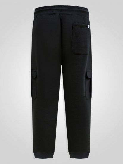 D555 Dexter 1 Cargo Jogger With Bear Embroidery TALL Crna - TALL sportske hlače - TALL trenirke za visoke muškarce