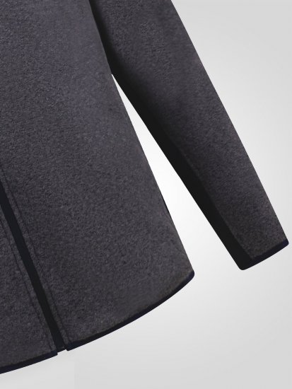 D555 Conrad Detachable Hood Bonded Fleece Zip Through Hoody Tamnoplava - Puloveri & dukserice - Muške Puloveri & dukserice veliki brojevi