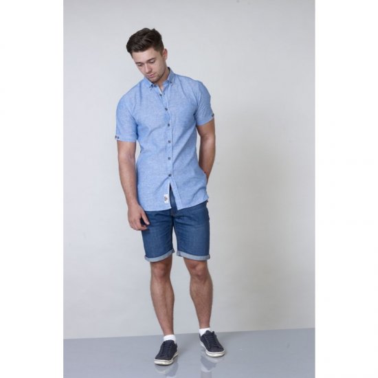 D555 Eric Linen Short Sleeve Shirt - Košulje - Muške Košulje Veliki Brojevi