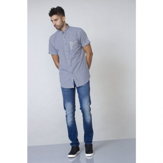 D555 Hank Gingham Short Sleeve Shirt - Košulje - Muške Košulje Veliki Brojevi