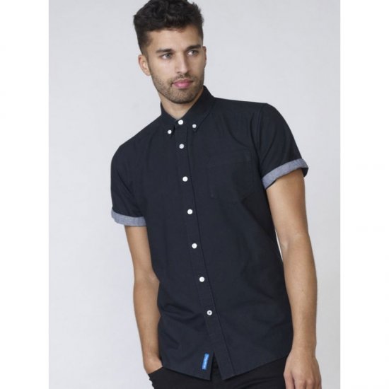 D555 Kevin Oxford Shirt Black - Košulje - Muške Košulje Veliki Brojevi